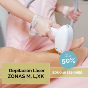 Depilación Láser (Zona M,L,XL) - BONO 16 sesiones
